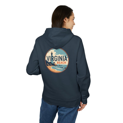 Virginia Beach Vintage Surf Hoodie — Beach Lighthouse Graphic