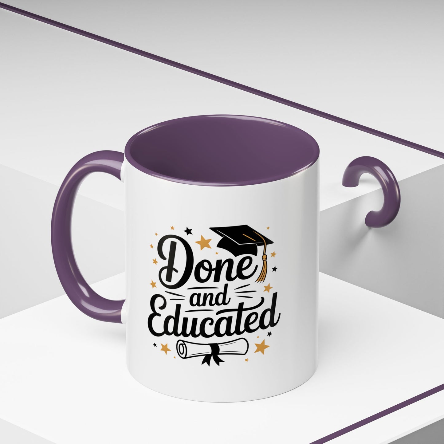 Done and Educated Graduation Coffee Mug (Accent 11/15oz)