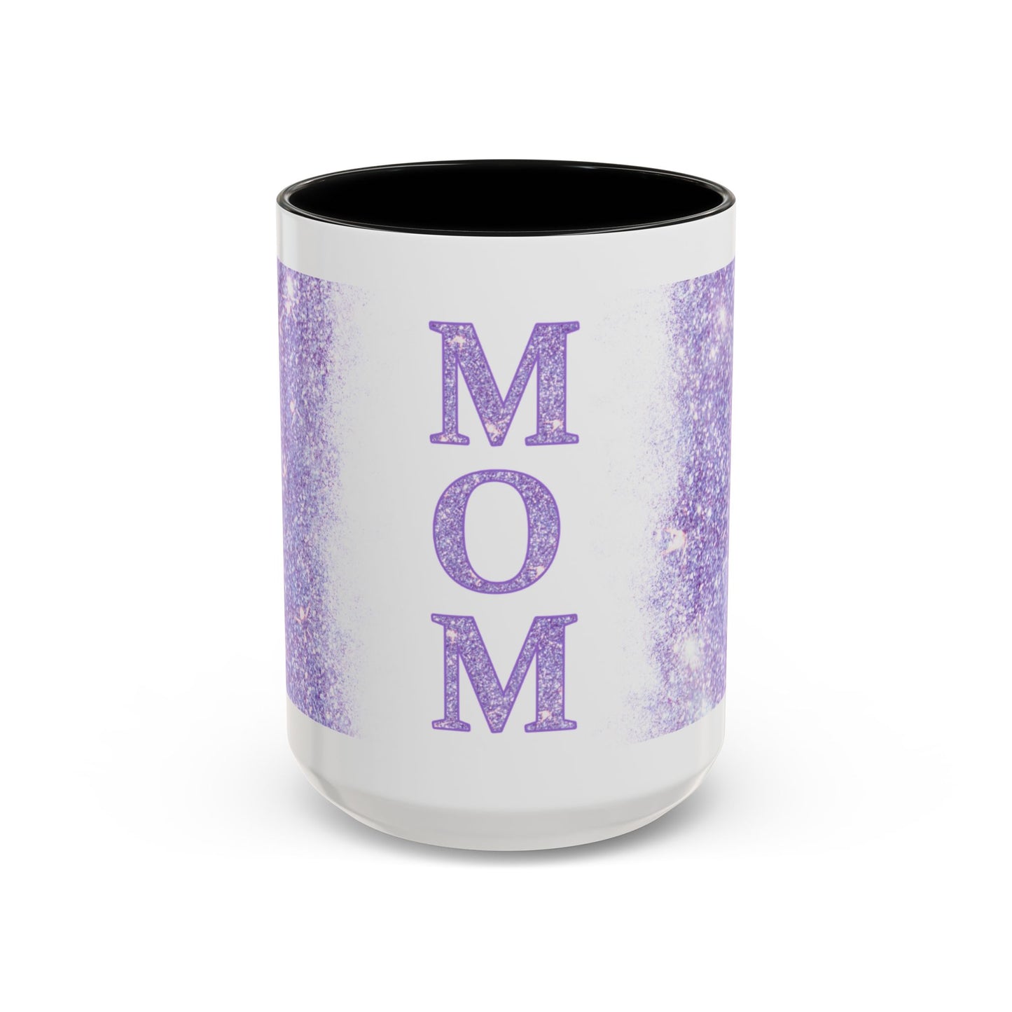 Mom Glitter Accent Coffee Mug – Purple Sparkle Mother's Day Gift (11/15oz)
