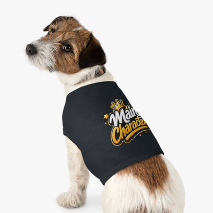 Main Character Pet Tank Top – Cute Crown Graphic Dog & Cat Tee