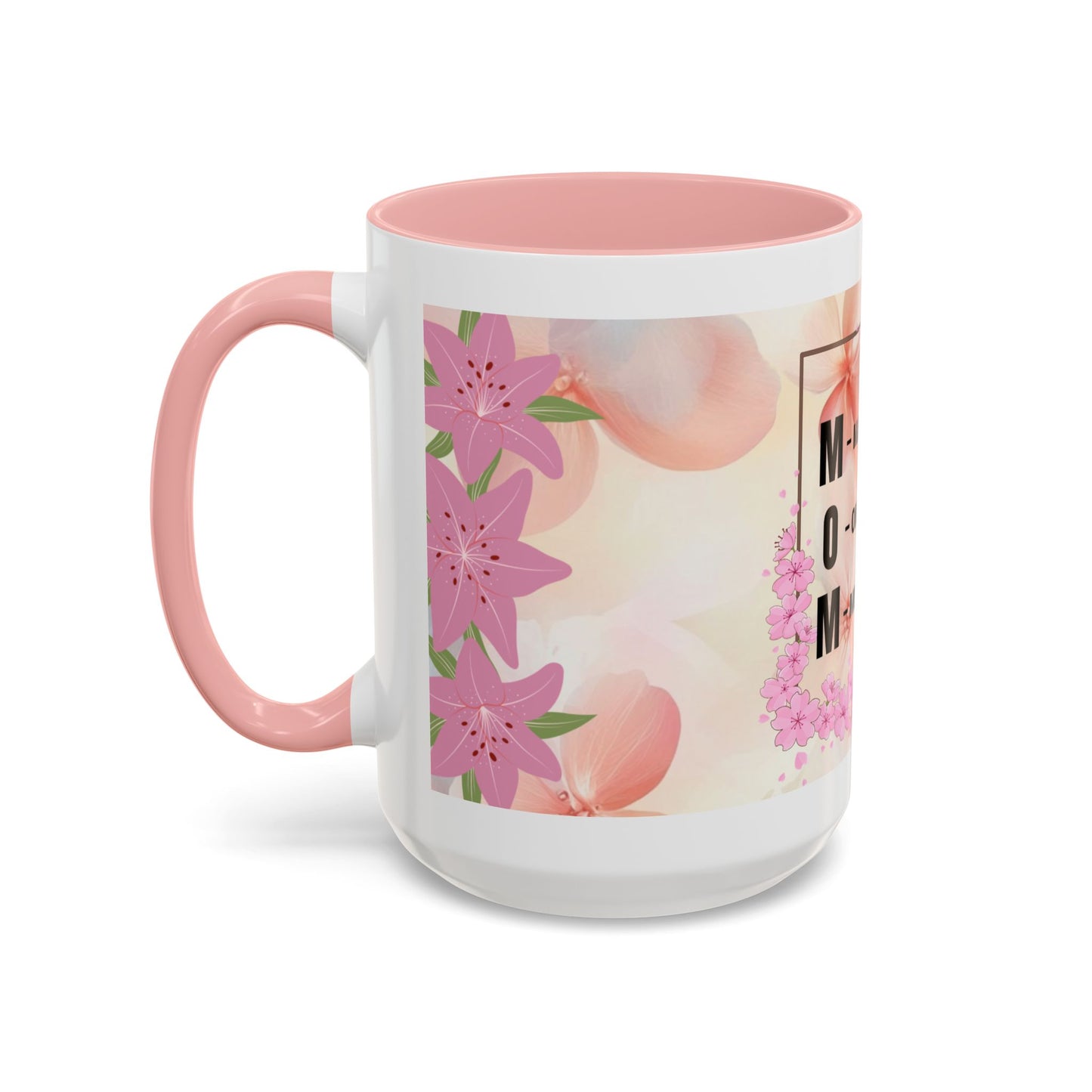 Mom Acronym Coffee Mug — "MOM: Magical • One-of-a-Kind • Motivator" Floral Accent