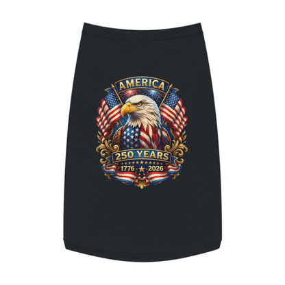 Patriotic Eagle Pet Tank Top – America 250 Years 1776-2026 Dog Shirt