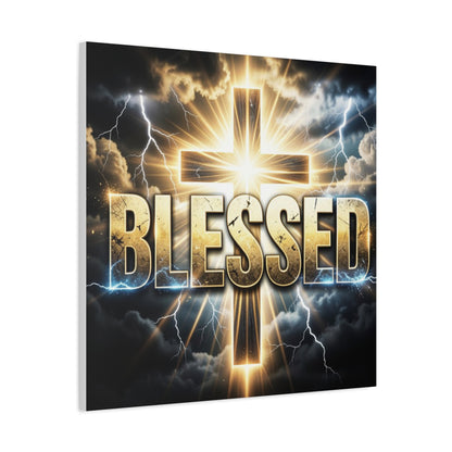 Blessed Cross Matte Canvas Wall Art