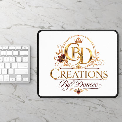 Gaming Mouse Pad — 'BD Creations By Donece' Gold Logo Desk Mat