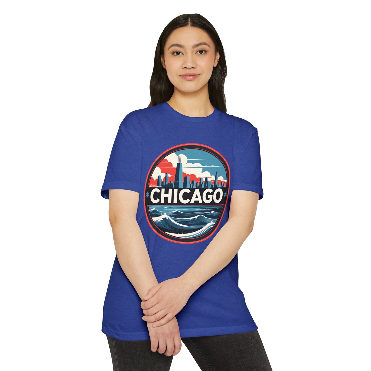 Chicago Skyline Wave T-Shirt — Retro Cityscape Tee