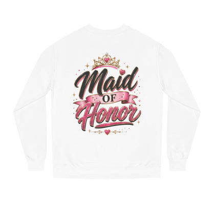 Maid of Honor Sweatshirt — Pink Script Bridal Party Crewneck