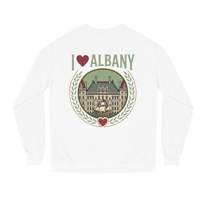 Albany Heart Crewneck Sweatshirt — I  Albany City Landmark Design