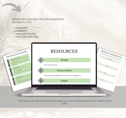 Shopify Business Planner | Editable Canva eCommerce Strategy & Store Growth Digital Planner