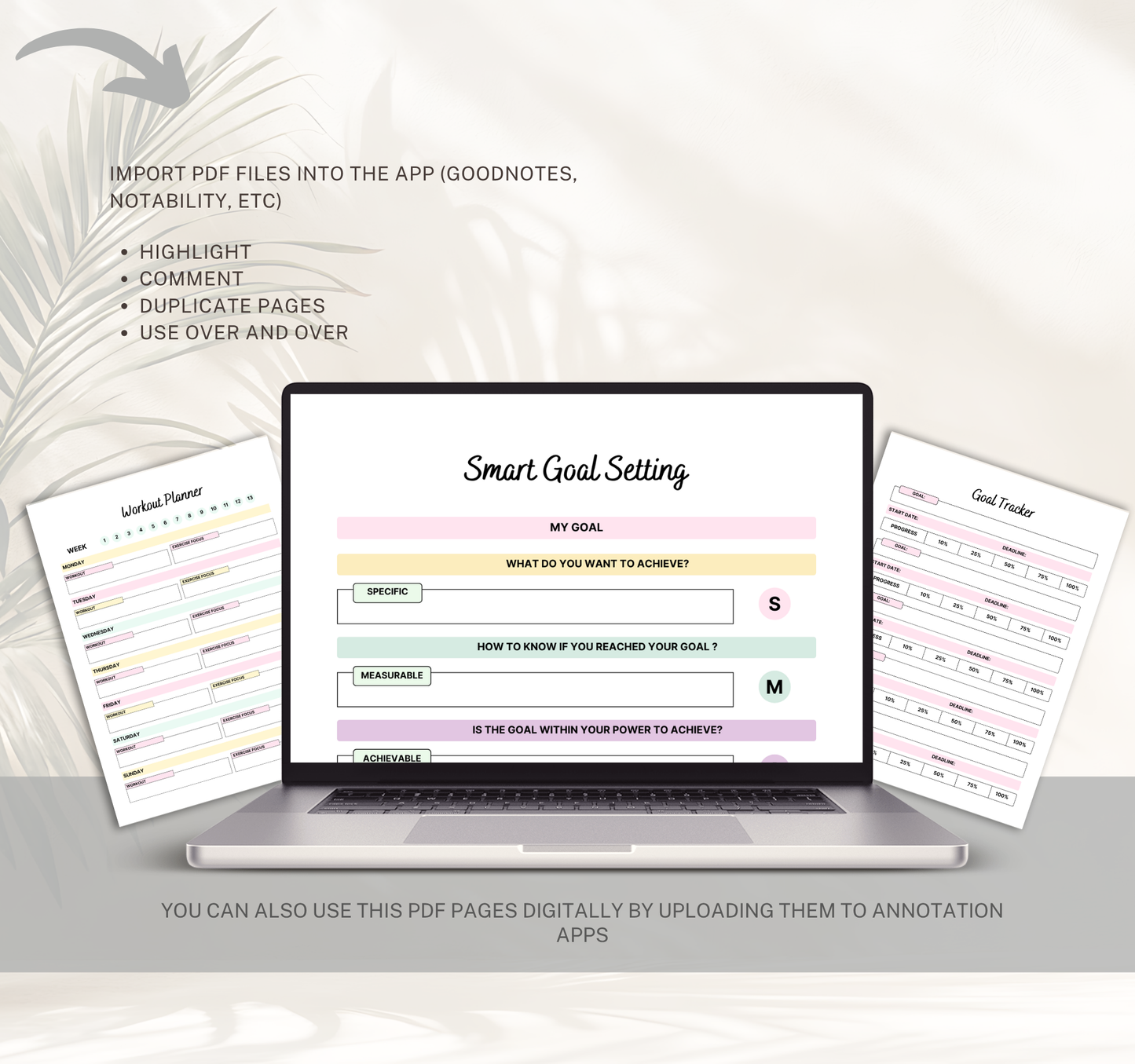 Productivity Planner | Daily, Weekly & Monthly Digital Planner PDF