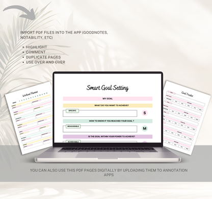 Productivity Planner | Daily, Weekly & Monthly Digital Planner PDF