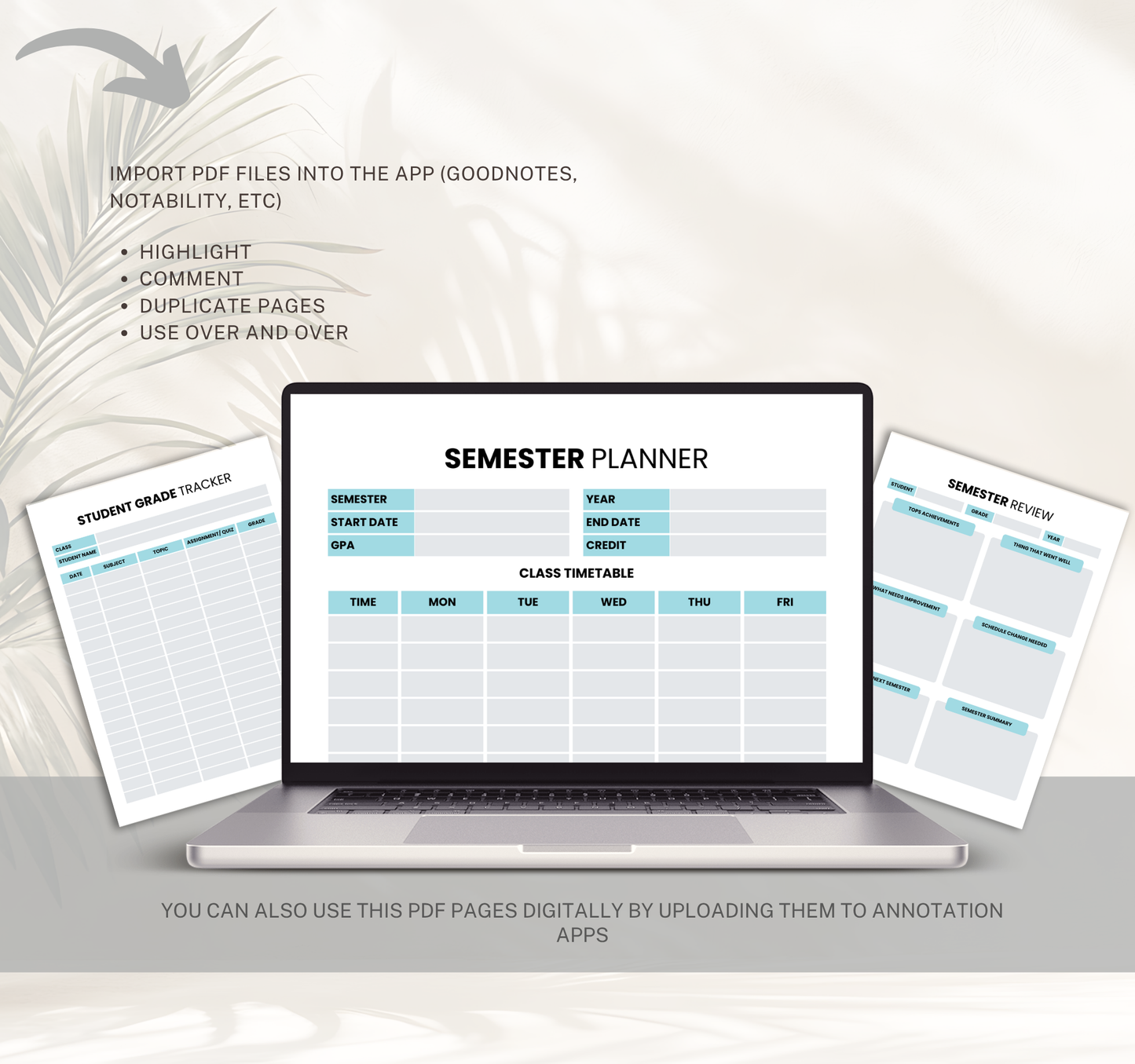 Student Planner | Academic & Study Organizer Digital Planner