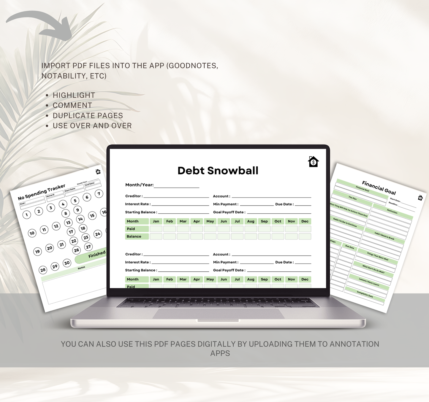 Income & Finance Planner | Budget & Money Management Digital Planner