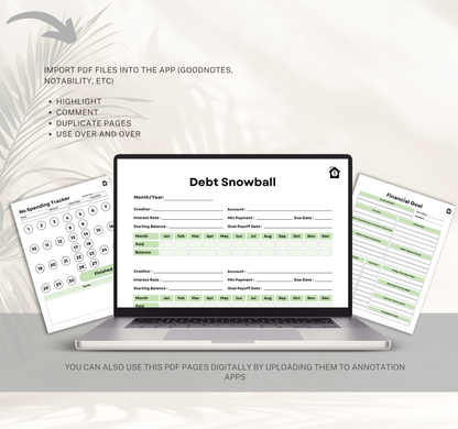 Income & Finance Planner | Budget & Money Management Digital Planner