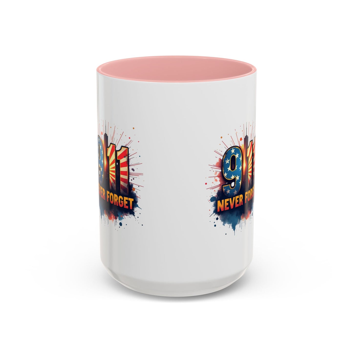 9/11 Never Forget Coffee Mug — Patriotic Memorial Accent Mug