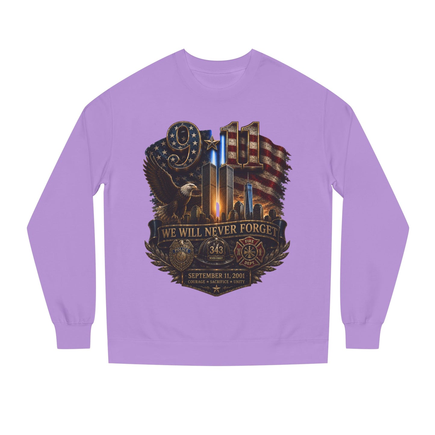 9/11 We Will Never Forget Memorial Sweatshirt