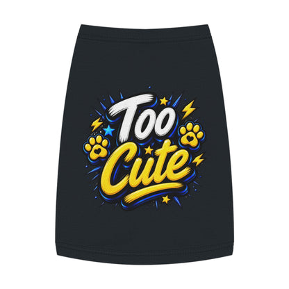 Too Cute Pet Tank Top – Graphic Dog & Cat Tee with Paw Print Design