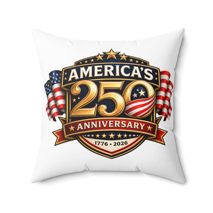 America's 250th Anniversary Throw Pillow — 1776-2026 Patriotic Decorative Cushion