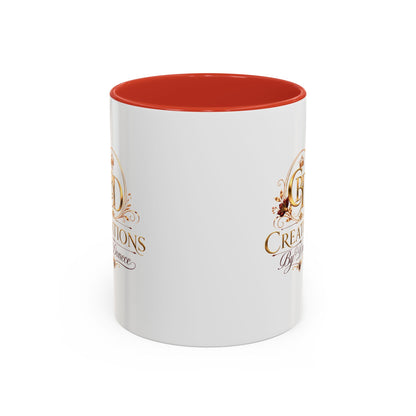 Accent Coffee Mug — Creations By Donece Logo Ceramic Mug (11/15 oz)