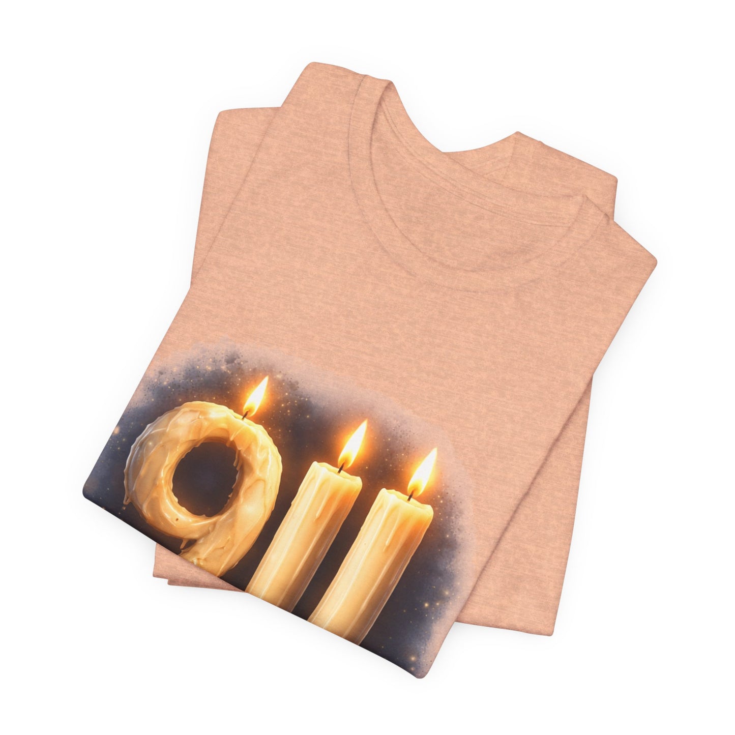 9/11 Never Forget T-Shirt – Memorial Candle Tribute Tee