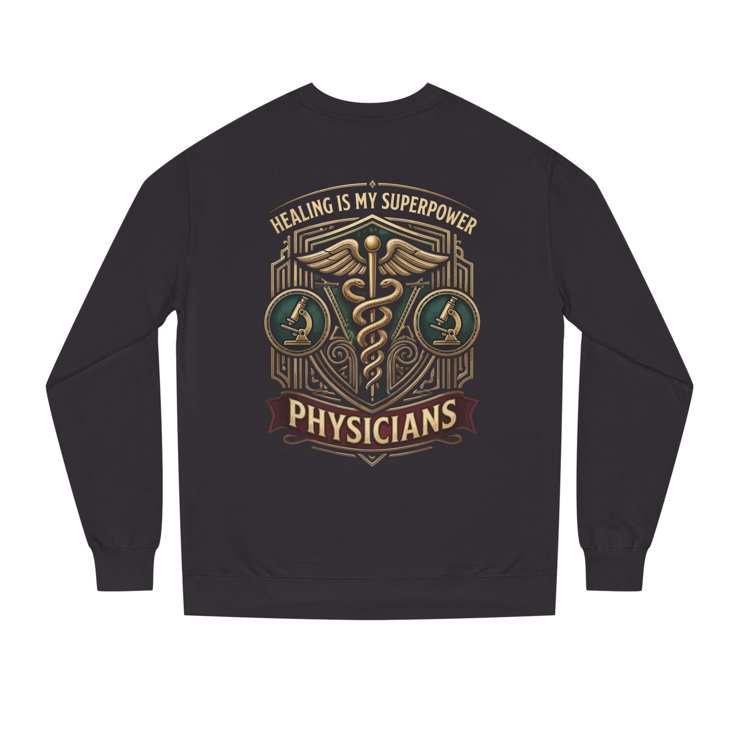 Physicians Caduceus Sweatshirt — "Healing Is My Superpower" Medical Crewneck