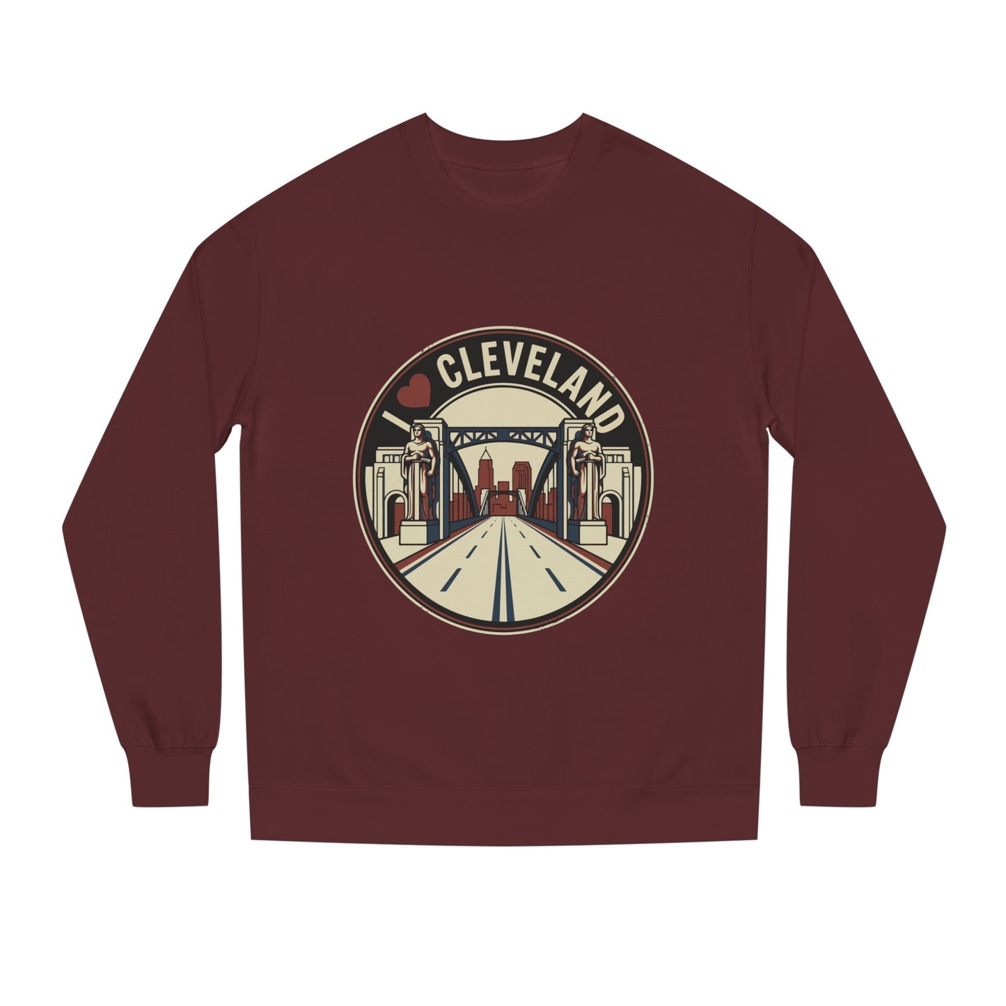 Cleveland Skyline Sweatshirt — I  Cleveland Retro City Crewneck