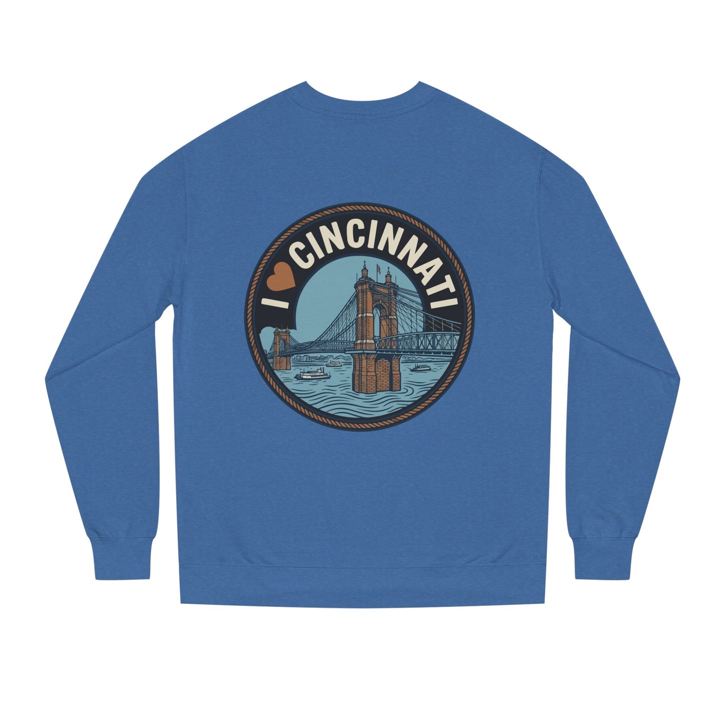 Cincinnati Bridge Crewneck Sweatshirt — I  Cincinnati Graphic