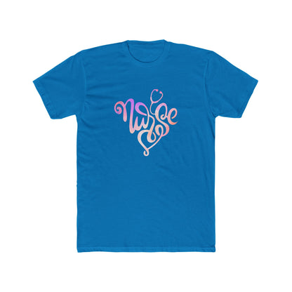 Nurse Heart Stethoscope T-Shirt — Gradient Script Nursing Tee