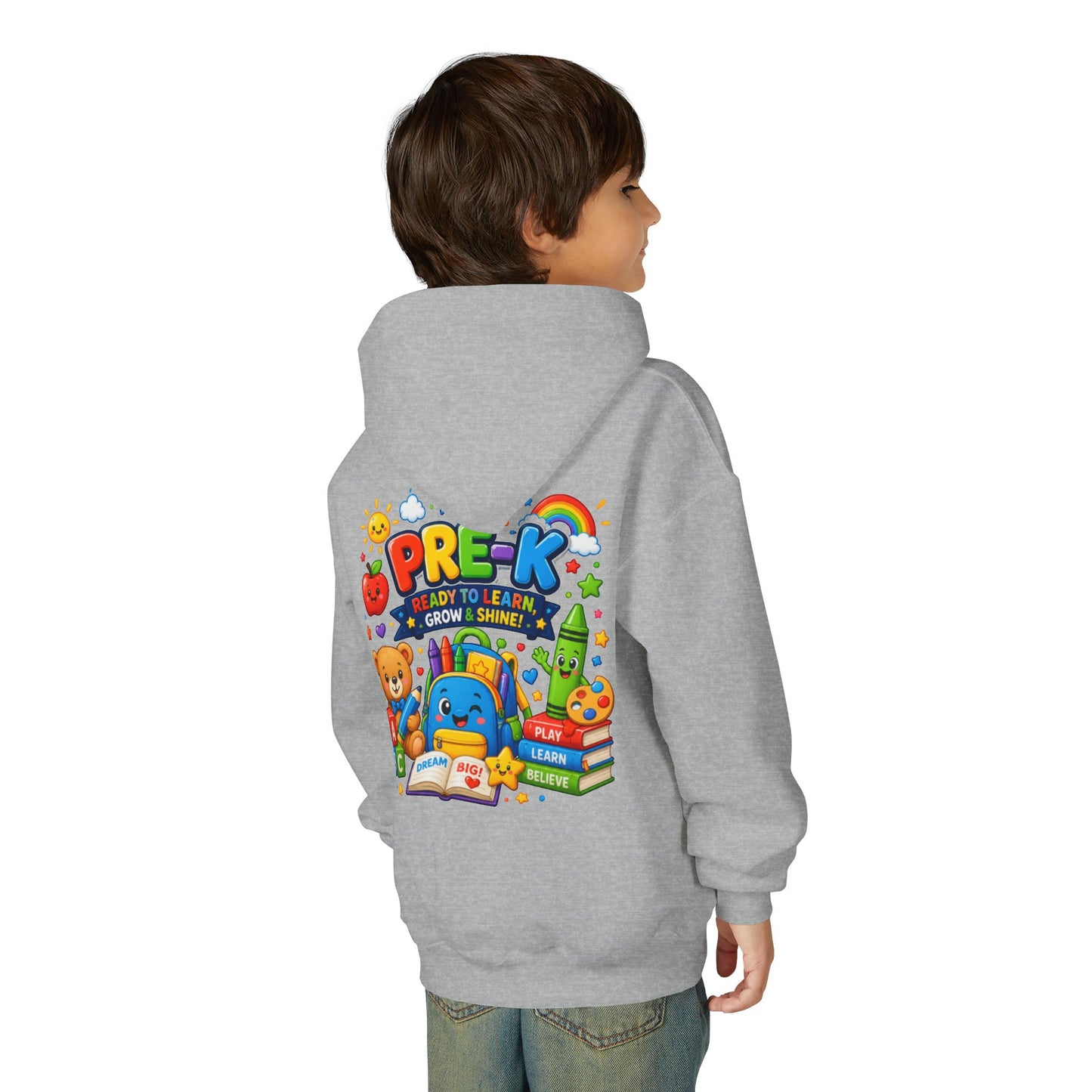 Pre-K Ready to Learn Youth Hoodie – Cute Back-to-School Preschool Sweatshirt