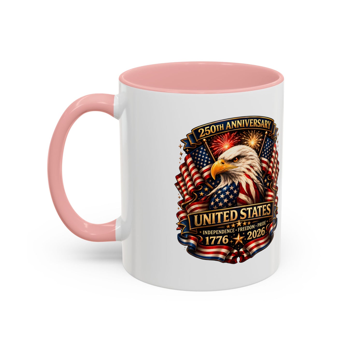 Patriotic Eagle Coffee Mug - United States 250th Anniversary 1776-2026