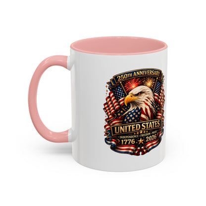 Patriotic Eagle Coffee Mug - United States 250th Anniversary 1776-2026