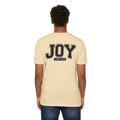 Joy T-Shirt – Christian Scripture John 16:22 College-Style Tee