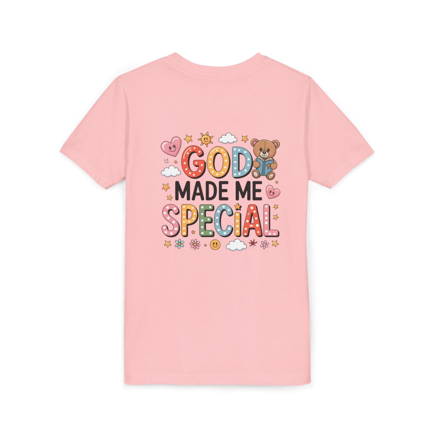 Youth Tee — "God Made Me Special" Cute Christian Kids T-Shirt