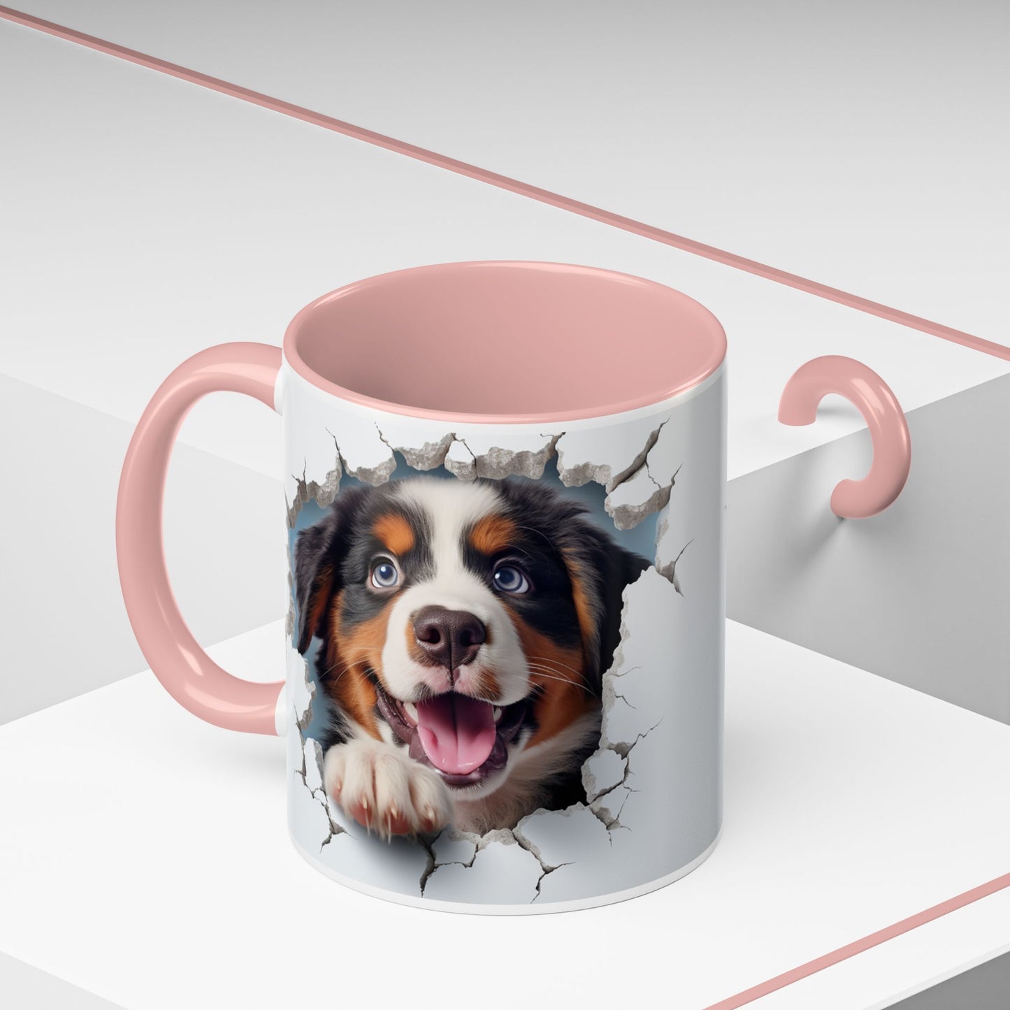 Bernese Mountain Dog 3D Breakthrough Accent Coffee Mug – Playful Pup Gift (11/15oz)