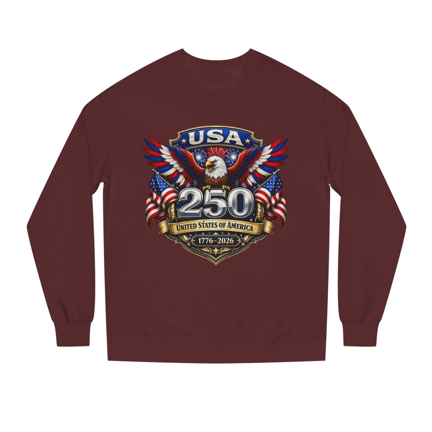 USA 250th Anniversary Eagle Sweatshirt — 1776-2026 Patriotic Crewneck