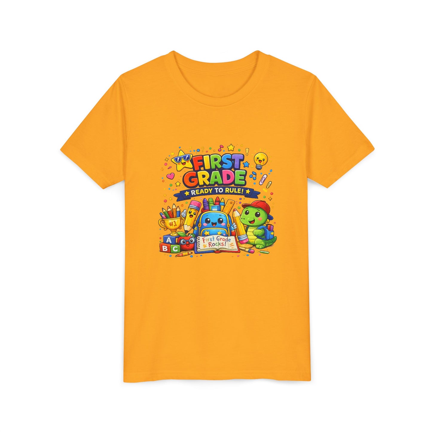 First Grade Youth T‑Shirt – "First Grade Ready to Rule" Cute Back-to-School Tee