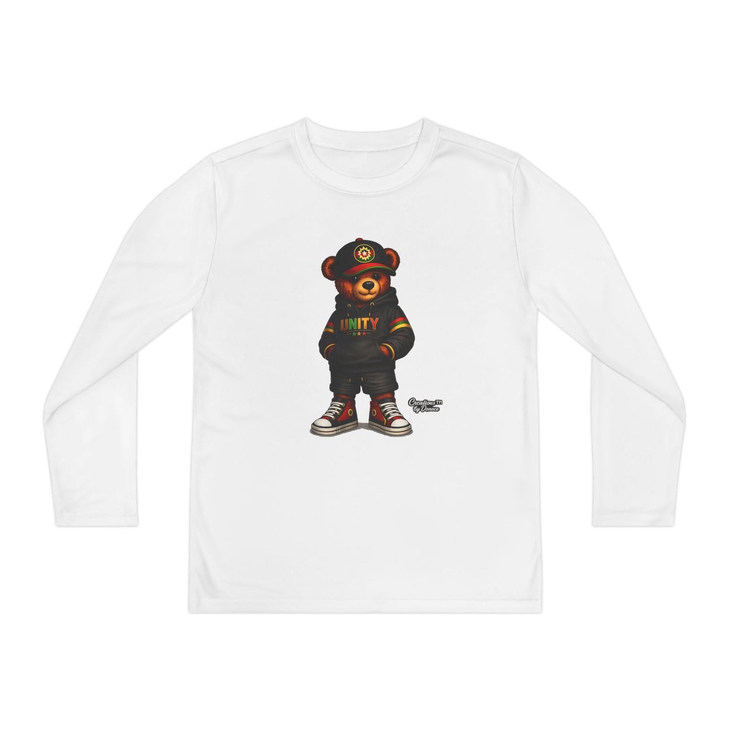Youth Long Sleeve Tee — 'Unity' Streetwear Bear Graphic