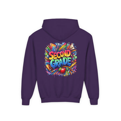 Second Grade Kids Hoodie — Colorful School Day Pullover