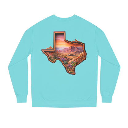 Texas Sunset Crewneck Sweatshirt — Scenic Lone Star State Landscape
