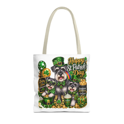 St. Patrick's Day Schnauzer Tote Bag – Happy St. Patrick’s Day Dogs Design