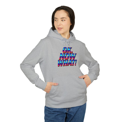 OK. Now What! Hoodie — Retro 3D Text Graphic Pullover