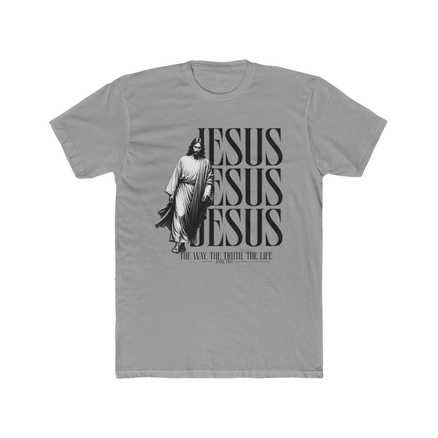 Jesus Repeat Graphic T-Shirt — "Jesus, Jesus, Jesus" Faith Tee
