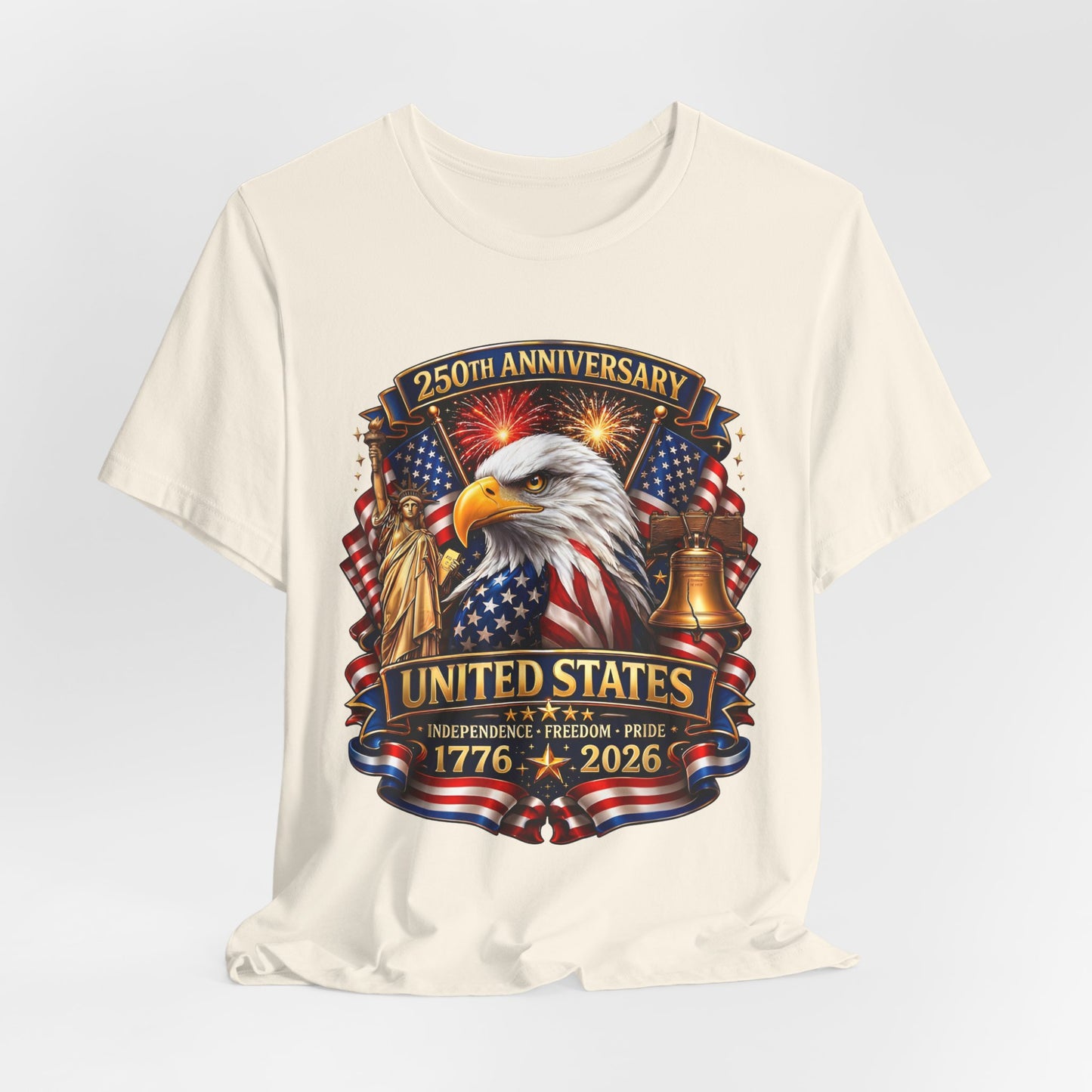 Independence 250th Eagle T-Shirt – United States 1776-2026 Centennial Graphic Tee