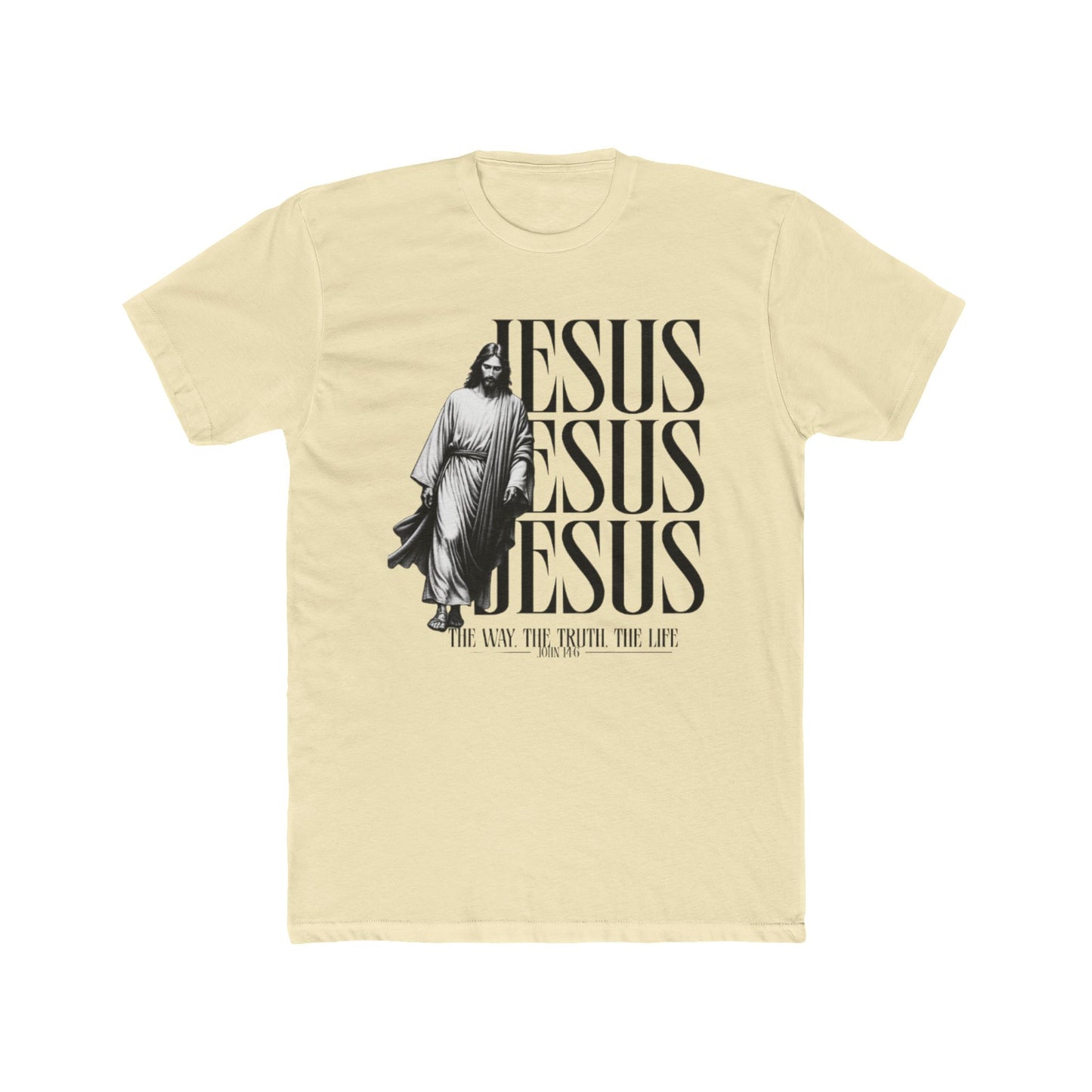 Jesus Repeat Graphic T-Shirt — "Jesus, Jesus, Jesus" Faith Tee