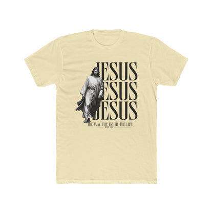 Jesus Repeat Graphic T-Shirt — "Jesus, Jesus, Jesus" Faith Tee