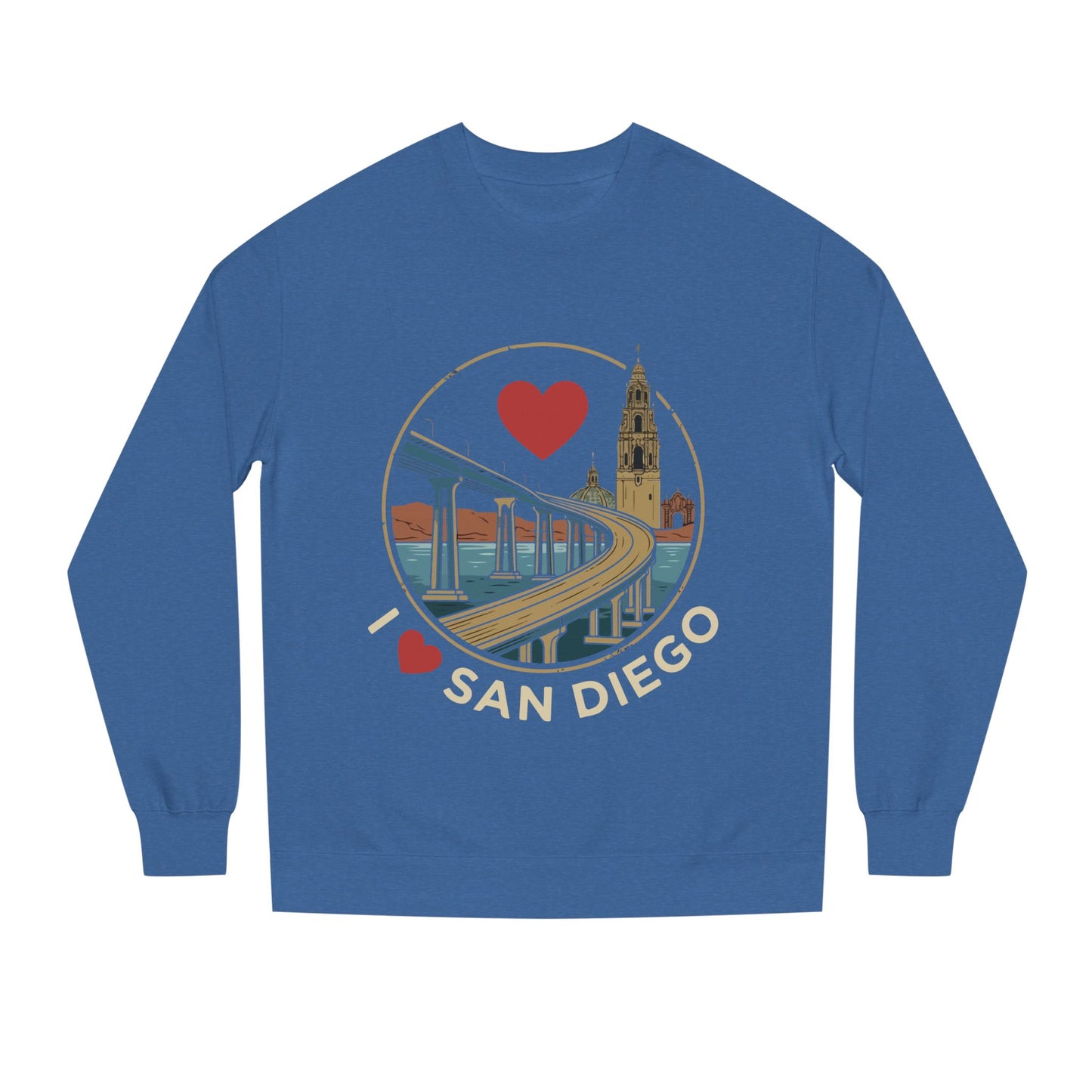 I Heart San Diego Sweatshirt — Balboa Park & Coronado Bridge Crewneck