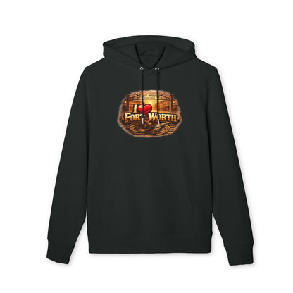 Fort Worth Retro Logo Hoodie — I  Fort Worth City Sweatshirt
