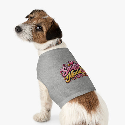 Snuggle Mode Pet Tank Top — Cute Teddy Heart Dog & Cat Shirt