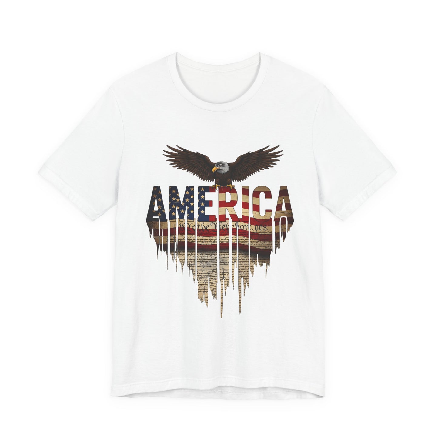 America Eagle Flag Graphic T‑Shirt — Patriotic USA Tee for 4th of July
