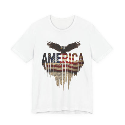 America Eagle Flag Graphic T‑Shirt — Patriotic USA Tee for 4th of July