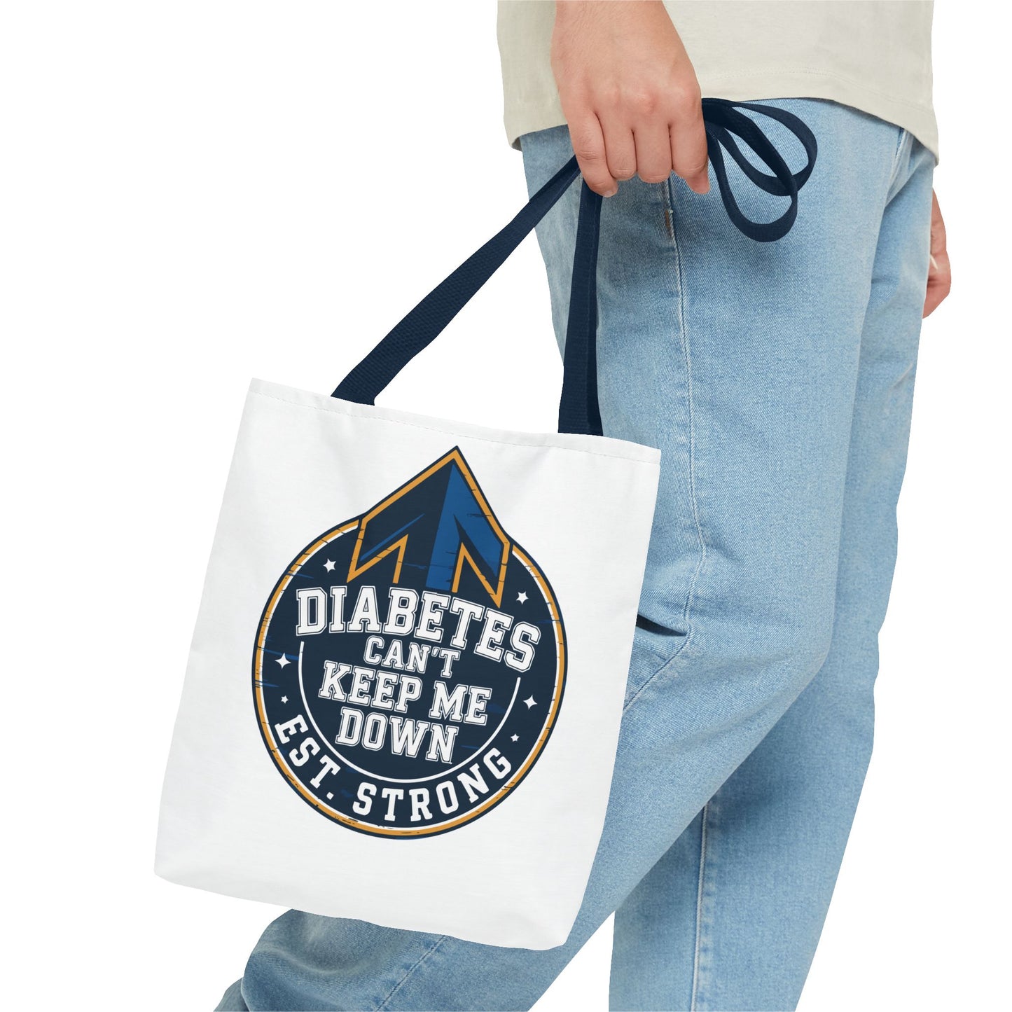 Diabetes Can't Keep Me Down Tote Bag — Inspirational Diabetes Awareness Shopper